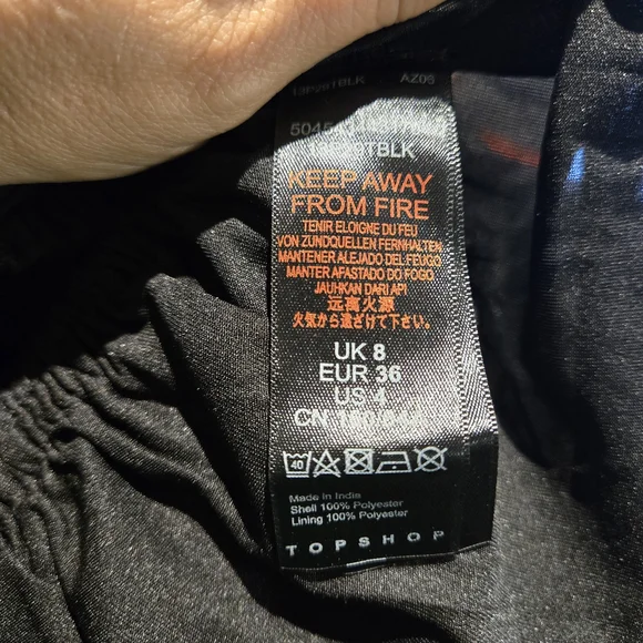 NWT - Topshop Black Sheer Lace Blouse - Picture 7 of 7